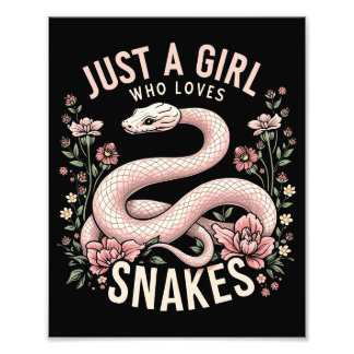 Just A Girl Who Loves Snakes Photo Print