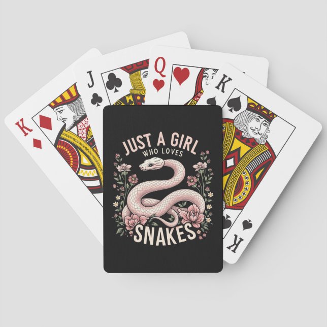 Just A Girl Who Loves Snakes Playing Cards (Back)