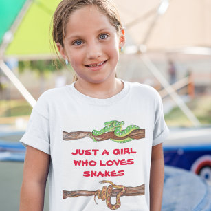 Just a Girl who loves Snakes Reptile Boa Python  T-Shirt