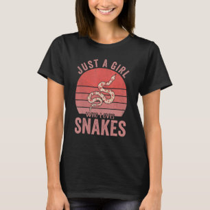 Just A Girl Who Loves Snakes Snake Quote T-Shirt