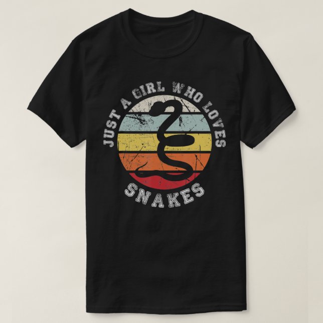 Just a girl who loves Snakes Snake  T-Shirt (Design Front)