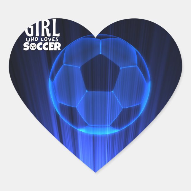 just a girl who loves soccer  heart sticker (Front)