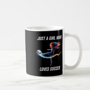 Just A Girl Who Loves Soccer Tee For Kid Youth Gir Coffee Mug