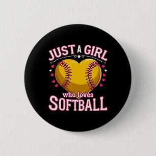 Just A Girl Who Loves Softll _1 6 Cm Round Badge
