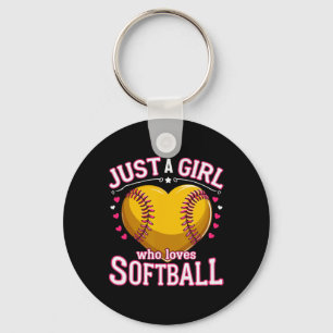 Just A Girl Who Loves Softll _1 Key Ring