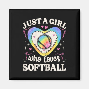 Just A Girl Who Loves Softll 60s 70s Hippie Girls  Magnet