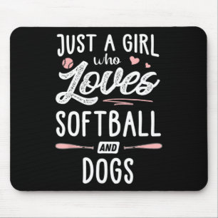 Just A Girl Who Loves Softll And Dogs  Mouse Pad