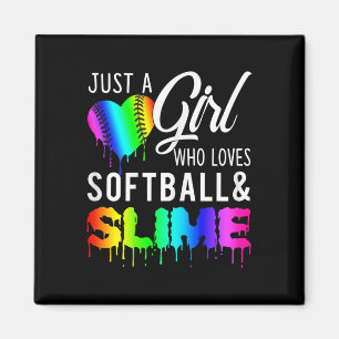 Just A Girl Who Loves Softll And Slime Tee Gift Magnet