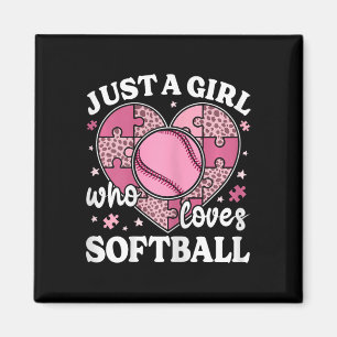 Just A Girl Who Loves Softll Cheetah Print Girls S Magnet