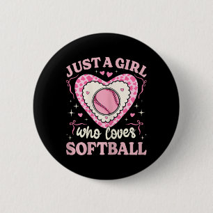 Just A Girl Who Loves Softll Cow Print Girls Kids  6 Cm Round Badge