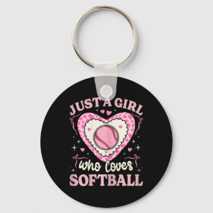 Just A Girl Who Loves Softll Cow Print Girls Kids Key Ring