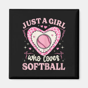 Just A Girl Who Loves Softll Cow Print Girls Kids Magnet