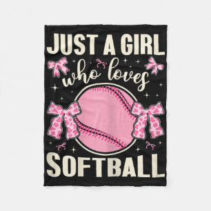 Just A Girl Who Loves Softll Cow Print Kids Girls  Fleece Blanket