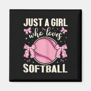 Just A Girl Who Loves Softll Cow Print Kids Girls Magnet