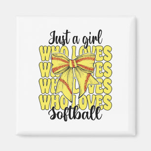 Just A Girl Who Loves Softll Mom Mother's Day Coqu Magnet
