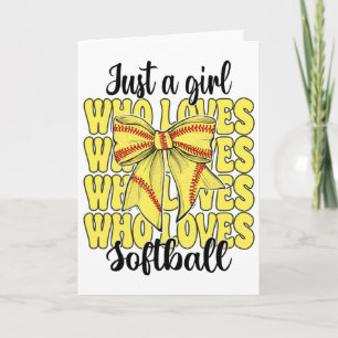 Just A Girl Who Loves Softll Mum Mother's Day Coqu Card