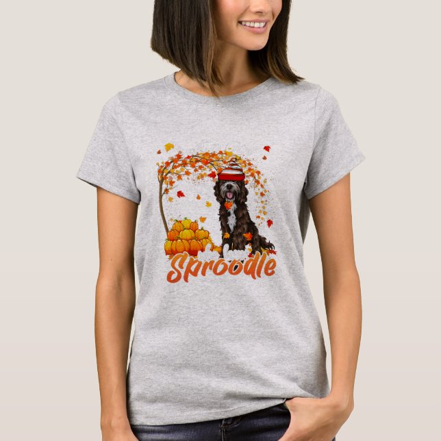 Just A Girl Who Loves Sproodle Dog Thanksgiving  T-Shirt (Front)