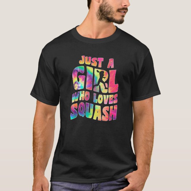 Just A Girl Who Loves Squash  Squash Player Sports T-Shirt (Front)