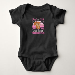 Just A Girl who loves Squirrels Sweet Squirrel Baby Bodysuit