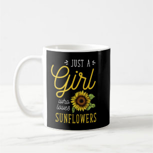 Just A Girl Who Loves Sunflowers Art Florist Gift  Coffee Mug
