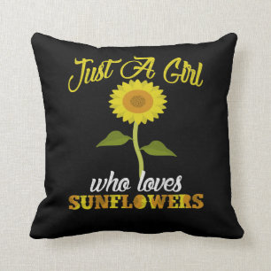 Just A Girl Who Loves Sunflowers Cushion