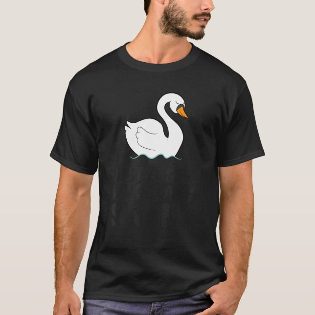 Just a Girl Who Loves Swans Cute Swan Bird T-Shirt (Front)