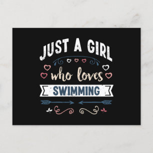 Just a Girl who loves Swimming Funny Gifts Postcard