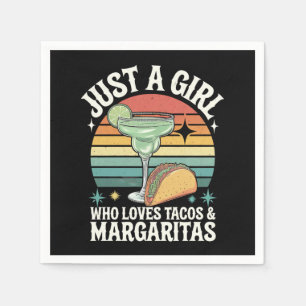 Just A Girl Who Loves Tacos And Margarita Mexican Napkin