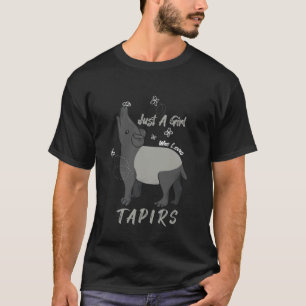 Just A Girl Who Loves Tapirs Funny Tapir Lover Quo T-Shirt