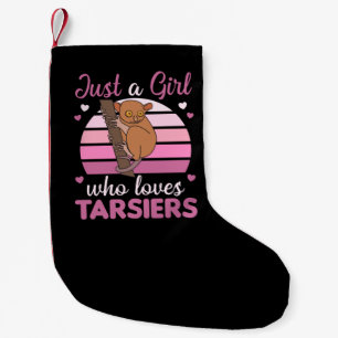 Just A Girl Who Loves Tarsiers Cute Monkey Small Christmas Stocking