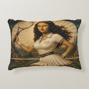Just A Girl Who Loves Tennis Funny Mona Lisa Decorative Cushion