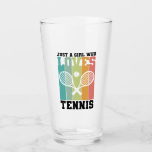Just a girl who loves Tennis   Tennis Player Gift Glass
