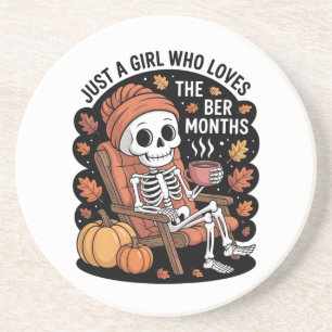 Just a Girl Who Loves the Ber Months Christmas  Coaster