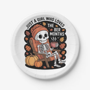 Just a Girl Who Loves the Ber Months Christmas  Paper Plate