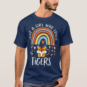 Just A Girl Who Loves Tigers Rainbow Gifts For Tig T-Shirt