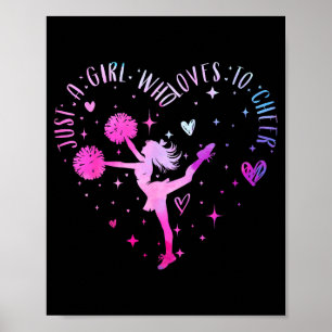 Just A Girl Who Loves To Cheer Cheerleader For Wom Poster