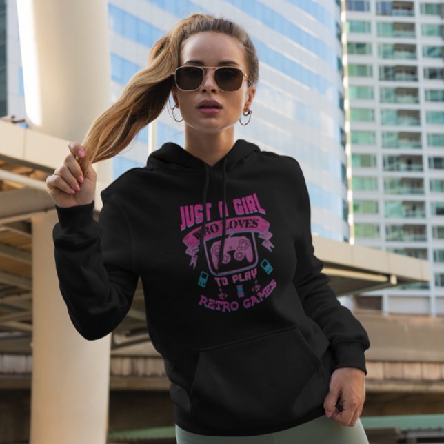 Just A Girl Who Loves to Play Retro Games Hoodie (Creator Uploaded)