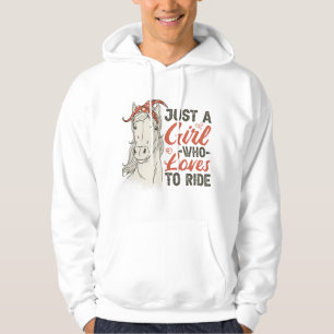 Just A Girl Who Loves To Ride, Horse Riding Women Hoodie