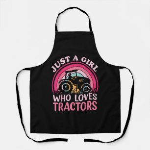 Just A Girl Who Loves Tractors Apron