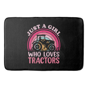 Just A Girl Who Loves Tractors Bath Mat