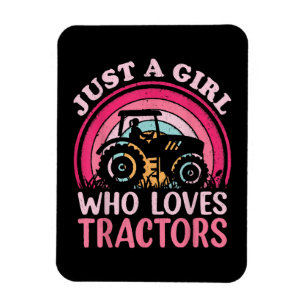 Just A Girl Who Loves Tractors Magnet