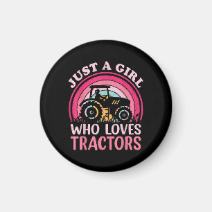 Just A Girl Who Loves Tractors Magnet