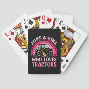 Just A Girl Who Loves Tractors Playing Cards