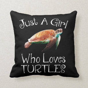 Just A Girl Who Loves Turtles Cushion