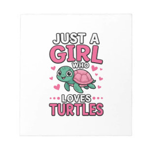 Just a Girl Who Loves Turtles Cute Turtle Vector D Notepad