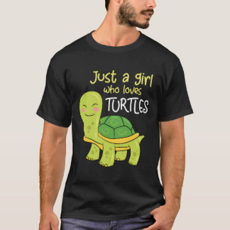 Just A Girl Who Loves Turtles Sea Turtle Girl T-Shirt