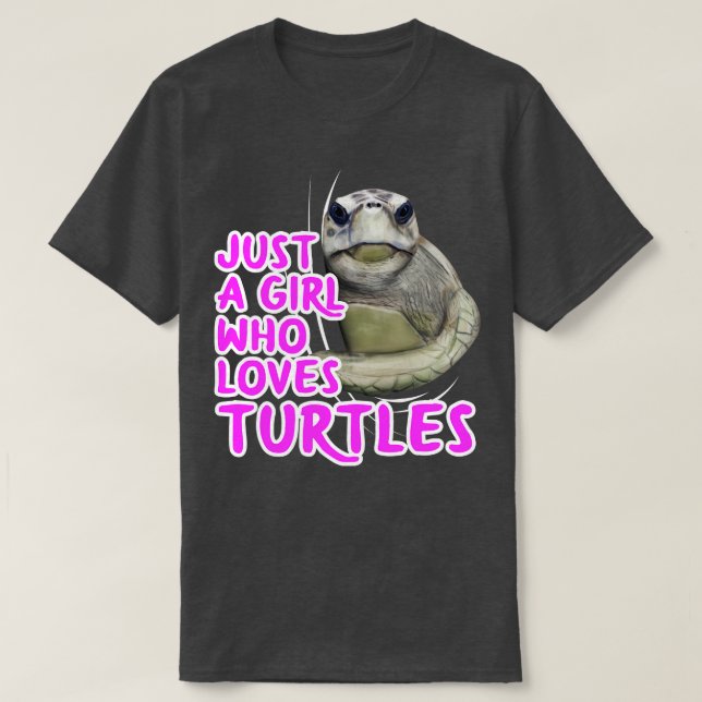 Just A Girl Who Loves Turtles T-Shirt (Design Front)
