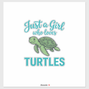 Just a Girl Who Loves Turtles Vintage Engraving Te