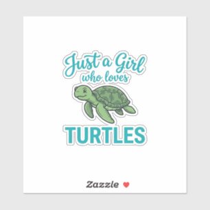 Just a Girl Who Loves Turtles Vintage Engraving Te