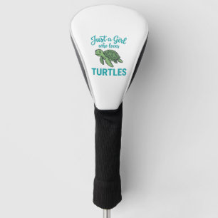 Just a Girl Who Loves Turtles Vintage Engraving Te Golf Head Cover